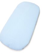 Kerstin Set insertie textila pentru landoucosulet copii Baby Blue din muselina cearsaf cu elastic asortat 80x38 cm realizate din bumbac 100