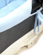 Kerstin Set insertie textila pentru landoucosulet copii Baby Blue din muselina cearsaf cu elastic asortat 80x38 cm realizate din bumbac 100
