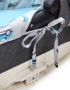 Kerstin Set insertie textila pentru landoucosulet copii Bunnie Drivers cearsaf cu elastic asortat 80x38 cm realizate din bumbac 100