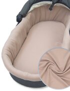 Kerstin Set insertie textila pentru landoucosulet copii Cocoa din muselina cearsaf cu elastic asortat 80x38 cm realizate din bumbac 100