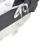 Kerstin Set insertie textila pentru landoucosulet copii Foxy Grey cearsaf cu elastic asortat 80x38 cm realizate din bumbac 100