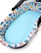 Kerstin Set insertie textila pentru landoucosulet copii Jurassic park cearsaf cu elastic asortat 80x38 cm realizate din bumbac 100