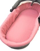 Kerstin Set insertie textila pentru landoucosulet copii Retro Pink din muselina cearsaf cu elastic asortat 80x38 cm realizate din bumbac 100