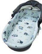 Kerstin Set insertie textila pentru landoucosulet copii Tractors cearsaf cu elastic asortat 80x38 cm realizate din bumbac 100