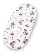 Kerstin Set insertie textila pentru landoucosulet copii Ursuletul pirat cearsaf cu elastic asortat 80x38 cm realizate din bumbac 100