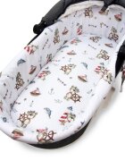 Kerstin Set insertie textila pentru landoucosulet copii Ursuletul pirat cearsaf cu elastic asortat 80x38 cm realizate din bumbac 100