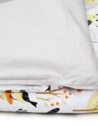 Kerstin Set lenjerie 2 piese pentru patut copii Forest Friends husa pilota 120x90 si fata perna 40x60 cm design versatil cu doua fete tesatura moale inchidere cu fermoar