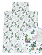 Kerstin Set lenjerie cu 2 piese pentru patut cosleepercarucior Bunny Pink 70x80 cmrealizata din bumbac 100 certificat OEKO TEXinchidere cu fermoar