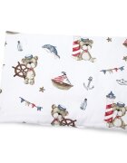 Kerstin Set lenjerie cu 2 piese pentru patut cosleepercarucior Ursuletul pirat 70x80 cmrealizata din bumbac 100 certificat OEKO TEXinchidere cu fermoar