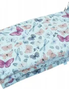 Kerstin Set lenjerie de patut 3 piese Fluturasi cu husa de pilotafata de perna si aparatoare laterala 180x30 cmdin bumbacinchidere cu fermoarcompatibila pautut 120x60 cm