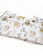 Kerstin Set lenjerie de patut 3 piese Forest Animals cu husa de pilotafata de perna si aparatoare laterala 180x30 cmdin bumbacinchidere cu fermoarcompatibila pautut 120x60 cm