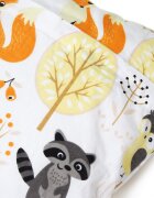 Kerstin Set lenjerie de patut 3 piese Forest Friends cu husa de pilotafata de perna si aparatoare laterala 180x30 cmdin bumbacinchidere cu fermoarcompatibila pautut 120x60 cm