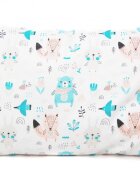 Kerstin Set lenjerie de patut 3 piese Woodland Animals cu husa de pilotafata de perna si aparatoare laterala 180x30 cmdin bumbacinchidere cu fermoarcompatibila pautut 120x60 cm