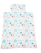 Kerstin Set lenjerie de patut 3 piese Woodland Animals cu husa de pilotafata de perna si aparatoare laterala 180x30 cmdin bumbacinchidere cu fermoarcompatibila pautut 120x60 cm