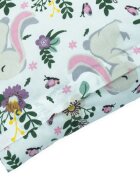 Kerstin Set lenjerie pentru patut copii cu 2 piese Pink Bunnymodel cu 2 fetehusa pilota 135x100cmfata perna 40x60cmdin bumbac moale certificat OEKO TEXinchidere cu fermoar