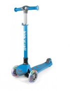 KicknRoll Trotineta pentru copii Nichiduta Kick and roll Blue pliabila cadru din aluminiu ghidon reglabil in 4 pozitii roti silentioase din PU cu lumini LED dimensiune 58 x 25.9 x 82 cm