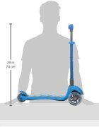 KicknRoll Trotineta pentru copii Nichiduta Kick and roll Blue pliabila cadru din aluminiu ghidon reglabil in 4 pozitii roti silentioase din PU cu lumini LED dimensiune 58 x 25.9 x 82 cm