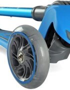 KicknRoll Trotineta pentru copii Nichiduta Kick and roll Blue pliabila cadru din aluminiu ghidon reglabil in 4 pozitii roti silentioase din PU cu lumini LED dimensiune 58 x 25.9 x 82 cm