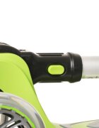 KicknRoll Trotineta pentru copii Nichiduta Kick and roll Green pliabila cadru din aluminiu ghidon reglabil in 4 pozitii roti silentioase din PU cu lumini LED dimensiune 58 x 25.9 x 82 cm