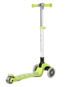KicknRoll Trotineta pentru copii Nichiduta Kick and roll Green pliabila cadru din aluminiu ghidon reglabil in 4 pozitii roti silentioase din PU cu lumini LED dimensiune 58 x 25.9 x 82 cm