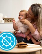 Kidnort Aspirator nazal pentru copii Nese functionare manuala compatibil cu pompele de san complet dezasamblabil si usor de curatat