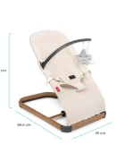 Kidnort Balansoar ergonomic pentru copii Moln Black cu centura de siguranta bara cu jucarii detasabila spatar ajustabil pliabil si usor de transportat