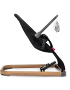 Kidnort Balansoar ergonomic pentru copii Moln Black cu centura de siguranta bara cu jucarii detasabila spatar ajustabil pliabil si usor de transportat