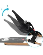 Kidnort Balansoar ergonomic pentru copii Moln Black cu centura de siguranta bara cu jucarii detasabila spatar ajustabil pliabil si usor de transportat