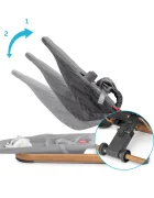 Kidnort Balansoar ergonomic pentru copii Moln Grey cu centura de siguranta bara cu jucarii detasabila spatar ajustabil pliabil si usor de transportat