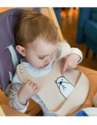 Kidnort Baveta din silicon ajustabila Retter Brun