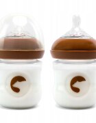 Kidnort Biberon anti-colici nivel de debit scazut 1 Blabaer Brown din PU durabil si rezistent capacitate 125 ml 0-3 luni