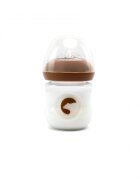 Kidnort Biberon anti-colici nivel de debit scazut 1 Blabaer Brown din PU durabil si rezistent capacitate 125 ml 0-3 luni