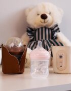 Kidnort Biberon anti-colici nivel de debit scazut 1 Blabaer Brown din PU durabil si rezistent capacitate 125 ml 0-3 luni