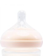 Kidnort Biberon anti-colici nivel de debit scazut 1 Blabaer Pink din PU durabil si rezistent capacitate 125 ml 0-3 luni