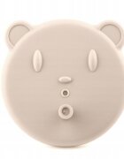 Kidnort Cana din silicon pentru copii cu manere laterale pai flexibil si capac anti-scurgere 200 ml Retter Mjolk Bej