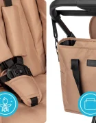 Kidnort Carucior 2 in 1 pentru copii Alskar beige cu Landou pliabil capotina extensibila spatar reglabil si suport de picioare ajustabil 0 Luni+ 22kg