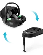 Kidnort Carucior 4 in 1 pentru copii Alskar beige cu landou scaun baza isofix pliabil capotina extensibila spatar ajustabil si suport pentru picioare reglabil 0 Luni+ 22kg