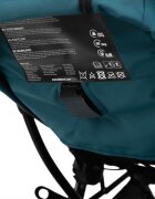 Kidnort Carucior pentru copii Fjallrav Albastru cu pliere compacta suspensie integrala spatar si viziera reglabile pana la 22 kg accesorii incluse suport pentru pahar husa transport