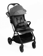 Kidnort Carucior pentru copii Fjallrav Gri melange cu pliere compacta suspensie integrala spatar si viziera reglabile pana la 22 kg accesorii incluse suport pentru pahar husa transport