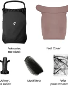 Kidnort Carucior pentru copii Fjallrav Mocha Mousse cu pliere compacta suspensie integrala spatar si viziera reglabile pana la 22 kg accesorii incluse suport pentru pahar husa transport