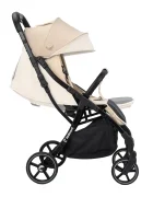 Kidnort Carucior pentru copii Fjallrav Summer Sand cu pliere compacta suspensie integrala spatar si viziera reglabile pana la 22 kg accesorii incluse suport pentru pahar husa transport