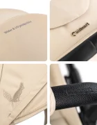 Kidnort Carucior pentru copii Fjallrav Summer Sand cu pliere compacta suspensie integrala spatar si viziera reglabile pana la 22 kg accesorii incluse suport pentru pahar husa transport