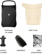 Kidnort Carucior pentru copii Fjallrav Summer Sand cu pliere compacta suspensie integrala spatar si viziera reglabile pana la 22 kg accesorii incluse suport pentru pahar husa transport