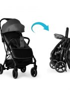 Kidnort Carucior pentru copii Fjallrav Verde cu pliere ultracompacta suspensie integrala spatar si viziera reglabile pana la 22 kg accesorii incluse suport pentru pahar husa transport