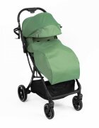 Kidnort Carucior pentru copii Fjallrav Verde cu pliere ultracompacta suspensie integrala spatar si viziera reglabile pana la 22 kg accesorii incluse suport pentru pahar husa transport