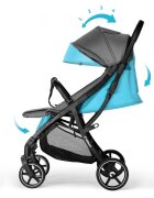 Kidnort Carucior pentru copii Fjallrav Verde cu pliere ultracompacta suspensie integrala spatar si viziera reglabile pana la 22 kg accesorii incluse suport pentru pahar husa transport