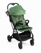 Kidnort Carucior pentru copii Fjallrav Verde cu pliere ultracompacta suspensie integrala spatar si viziera reglabile pana la 22 kg accesorii incluse suport pentru pahar husa transport