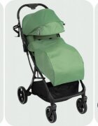 Kidnort Carucior pentru copii Fjallrav Verde cu pliere ultracompacta suspensie integrala spatar si viziera reglabile pana la 22 kg accesorii incluse suport pentru pahar husa transport