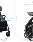 Kidnort Carucior pentru copii Fjallrav Verde cu pliere ultracompacta suspensie integrala spatar si viziera reglabile pana la 22 kg accesorii incluse suport pentru pahar husa transport