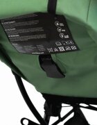 Kidnort Carucior pentru copii Fjallrav Verde cu pliere ultracompacta suspensie integrala spatar si viziera reglabile pana la 22 kg accesorii incluse suport pentru pahar husa transport